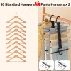 Aufetq Pants Hangers Space Saving - 2 Pack Closet Organizer