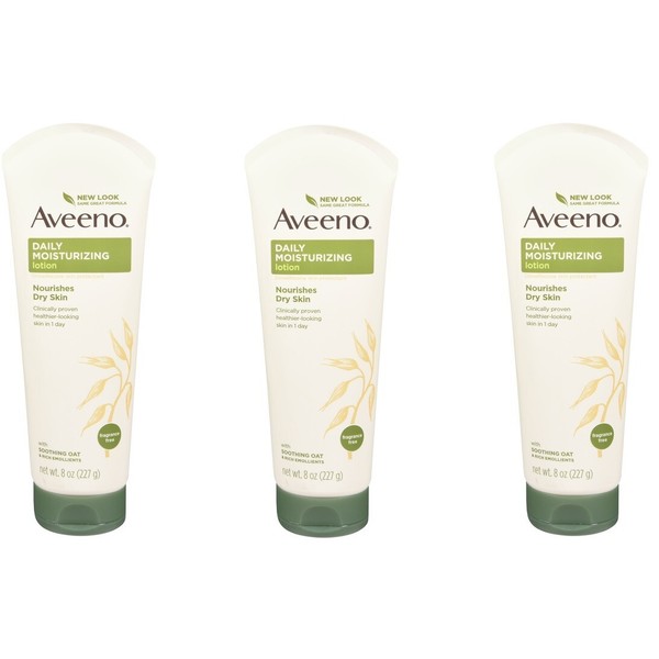 Aveeno Daily Moisturizing Lotion with Oat 8oz (3 Pack)