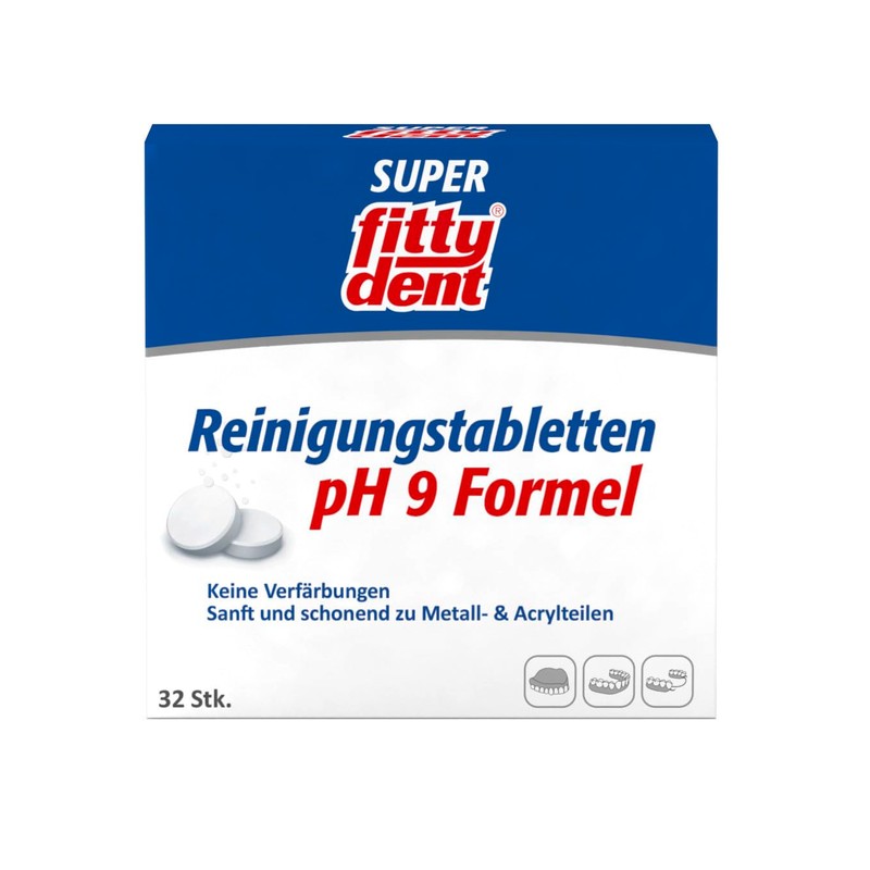 4 x Fittydent Cleaning Tablets 32 Pieces - Cleaning &