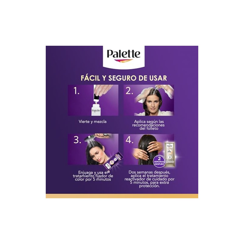 Palette Tinte para cabello Color Creme Rubio Oscuro 6-0, 50
