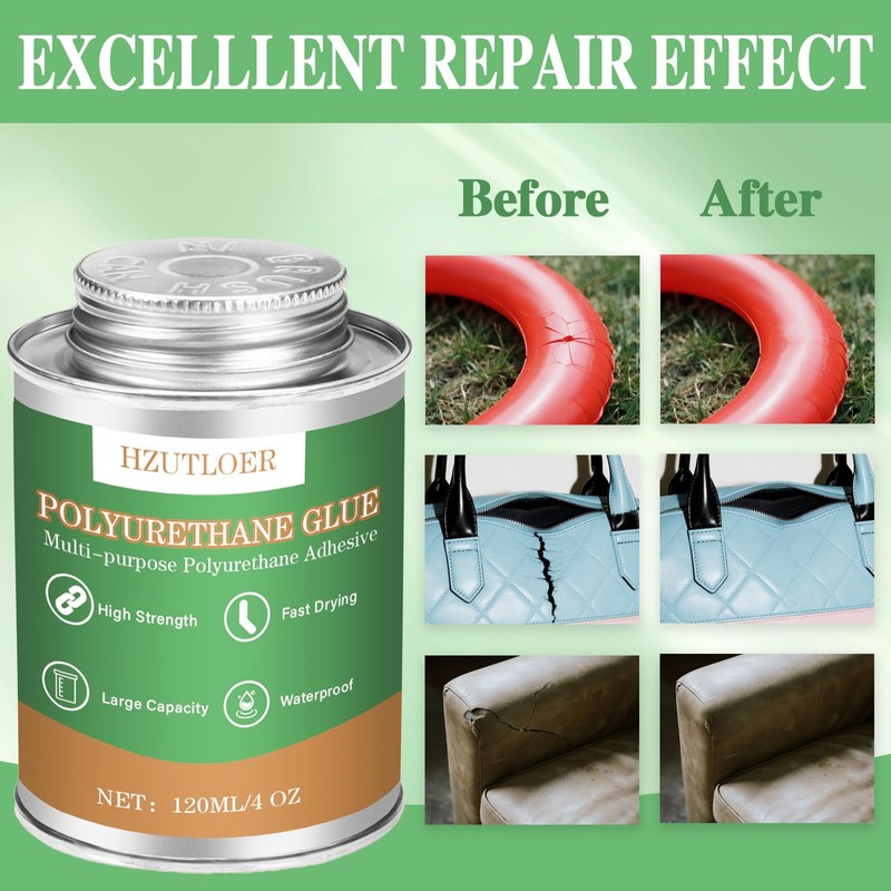 Polyurethane Adhesive,120ML Multi-Purpose Polyurethane Glue,Super Glue for PU,PVC,TPU,ABS,etc,High Strength,Waterproof,Heat Resistant