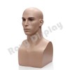(MZ-H2 X Two pcs) ROXYDISPLAY™ Two Male Mannequin Heads. Color:Fleshtone.