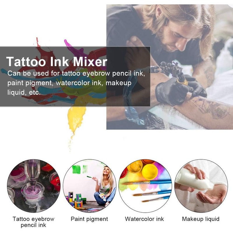 Máquina Mezcladora de Pigmento para Tatuaje Eléctrica Negra, Agitadora de