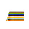 Alux Serape Oilcloth Tablecloth - Blue and Yellow - Plastic