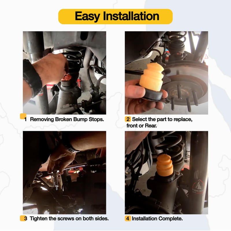 SUSUPACi M5570A 4Pcs Front and Rear Bump Stops Fit for