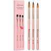 URAQT 3PCS Acrylic Nail Brush, Nail Art Brushes Set, Nail