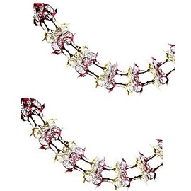 Gold and Red Foil Hanging Garland Decoration