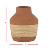 Foreside Home & Garden Natural Handthrown Terracotta & Rattan Bud