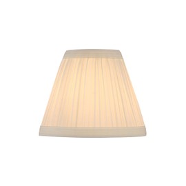 Aspen Creative 33121-2 Small Pleated Empire Shape Chandelier Clip-On Lamp Shade, Off White, 3" Top x 6" Bottom x 5" Slant, 2 Pack