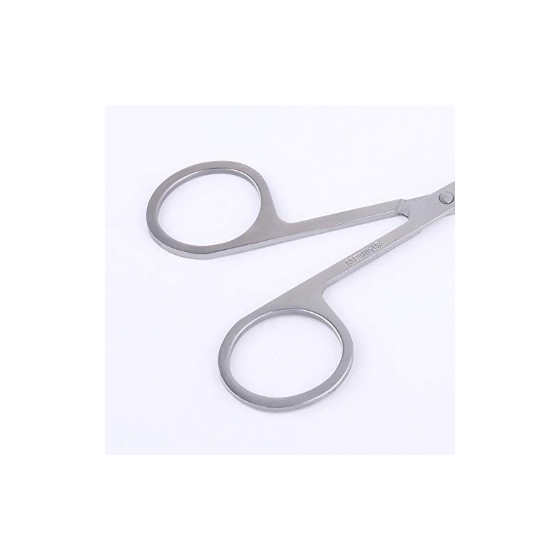 Tijeras de corte de pestañas de cejas de acero inoxidable