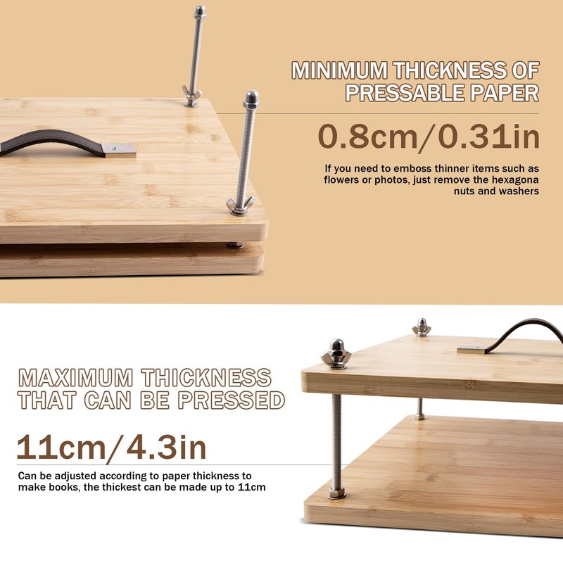 HAOPENGYOU 34Pcs Bookbinding Kits, Basic Bookbinding Set, Large Bamboo Book