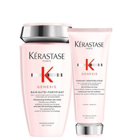 Genesis Kit Tratamiento Anticaida Shampoo Para Cabello Seco y Debilitado Bain Nutri-Fortifiant (250 Ml) y Acondicionador (200 Ml)                     