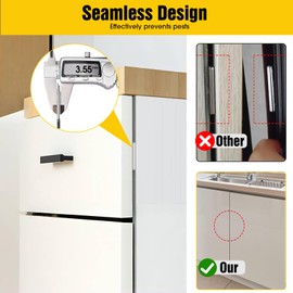 Suemisi Ultra Thin Cabinet Door Magnetic Catch, Strong Door Magnets and Adhesive Magnet Kitchen Drawer Latch Locks for Cabinet Closure (Silver 4PCS)