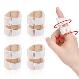 Wisesso Thumb Finger Splints, Trigger Thumb Brace for Broken/Straightening/Arthritis, Finger Protector for Thumb/Middle/Ring/Index/Pinky Finger, Beige, Short, 4pcs