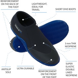 Cressi Minorca Neoprene Diving Shoes 3 mm, black