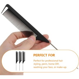 Levemolo Pinzas para separar el cabello y peines para peinar el cabello de plástico y acero inoxidable, diseño simple, sujetan el cabello firmemente para salón de peluquería