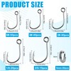 Inline Single Hooks Kit, 185pcs Single Replacement Hooks for Hard
