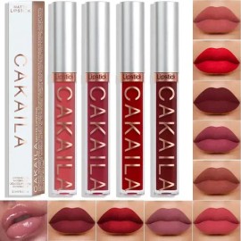 18 Lápiz Labial Láquido Cakaila Matte Lipstick Impermeable