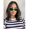 JUDOO White Wrap Around Sunglasses for Women Men Fashion Futuristic