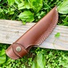 9" long custom handmade leather sheath fits up to 5"—6"