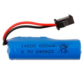 SWARK 3.7V 650mAh 14500 Rechargeable Li-ion Battery SM-2P Joint with USB Charger for Rc Remote Control Car Toys