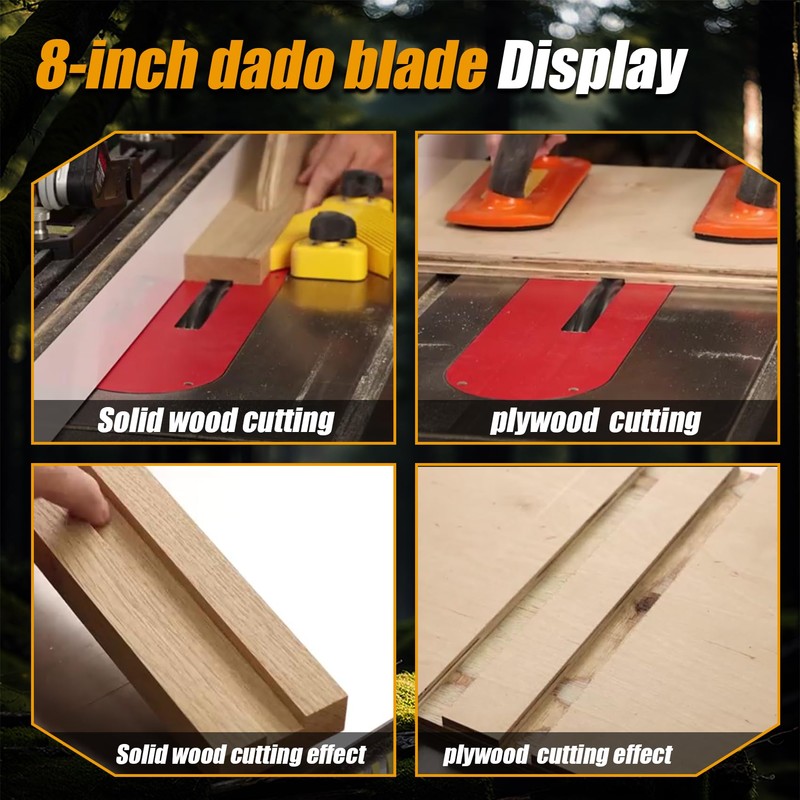 8 Inch Carbide Stacked Dado Saw Blade Set,8" Dado Blade