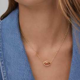 GREICHFAN Football Necklace for Women Sports Game Day Necklace Sports Fan Necklace Accessories