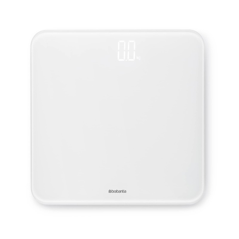 Brabantia Renew Digital Bathroom Weighing Scales (White) Battery-Powered Personal Body