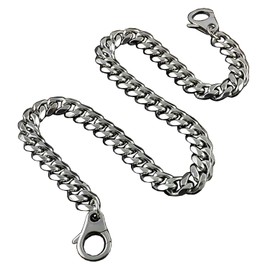crazy hunter 14" ~ 36" 316L Stainless Steel Mens Biker Rocker Punk Wallet Chain Silver Color 14MM (26")