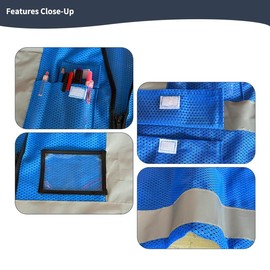 Tydon Guardian Reflective Safety Vest for Women Men High Visibility Security Pockets Zipper Front Meets ANSI/ISEA Standard