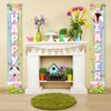 Happy Easter Porch Banner Bunny Egg Rabbit Daisy Party Front