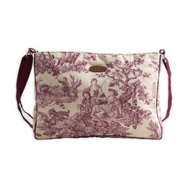 Maison d' Hermine Hand Bags for Women Cotton Shoulder Bag for Shopping Travel Everyday Use Cross Body Tote purse Multi Zippered Pocket Sling Bag (The Miller - Red)