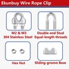 Wire Rope Cable Clip Clamp, Ekunbuy 304 Stainless Steel M2