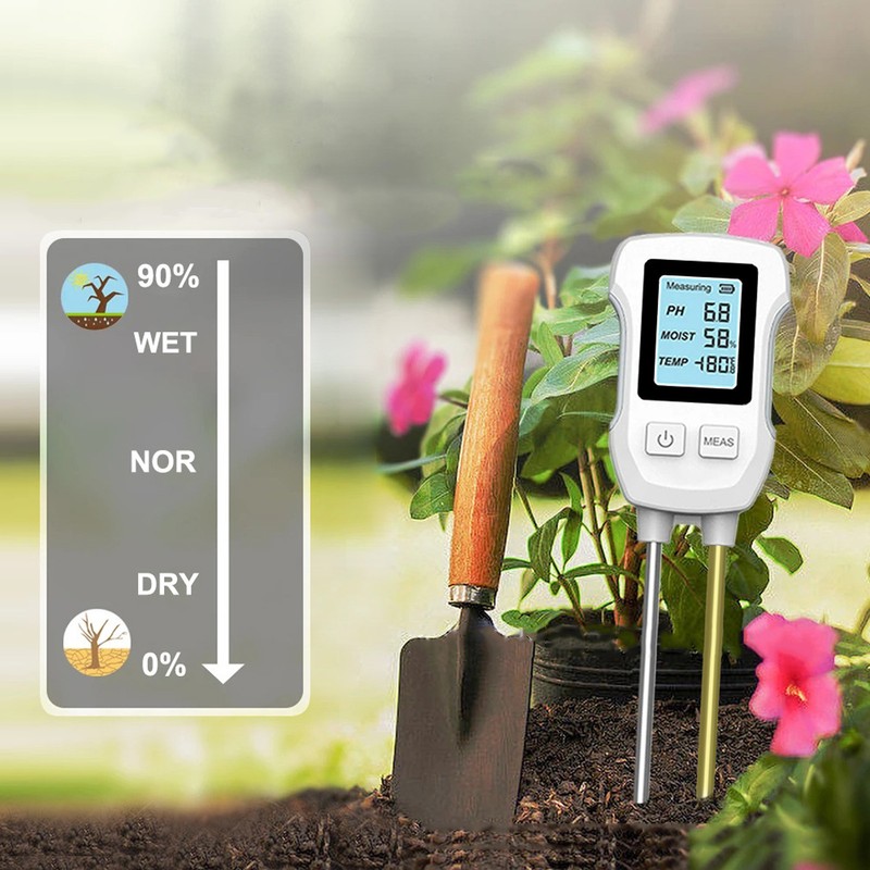 Soil Moisture Tester with Dual Probe Digital Display High Accuracy