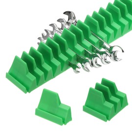 PATIKIL 23pcs Magnetic Wrench Organizer for Tool Box, Magnetic Modular Wrench Organizer Holder Toolbox Universally for 23 Tools Drawer Chest Ratcheting Offset Wrenches, Green