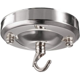 LEDSone Modern Ceiling Rose Hook Plate Chrome Metal 10.8 cmX6cm Ceiling Chandelier Hook Plate Holder Easy Fit for Chandelier Lamp Light Heavy Duty for Chain and Fixing Lights