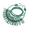 Portable 12-Clip Camping & Travel Wire Clothesline Rooftop Clothesline 2ea