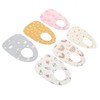 6pcs Infant Bibs U Shaped Snap Button Closure Cotton Waterproof