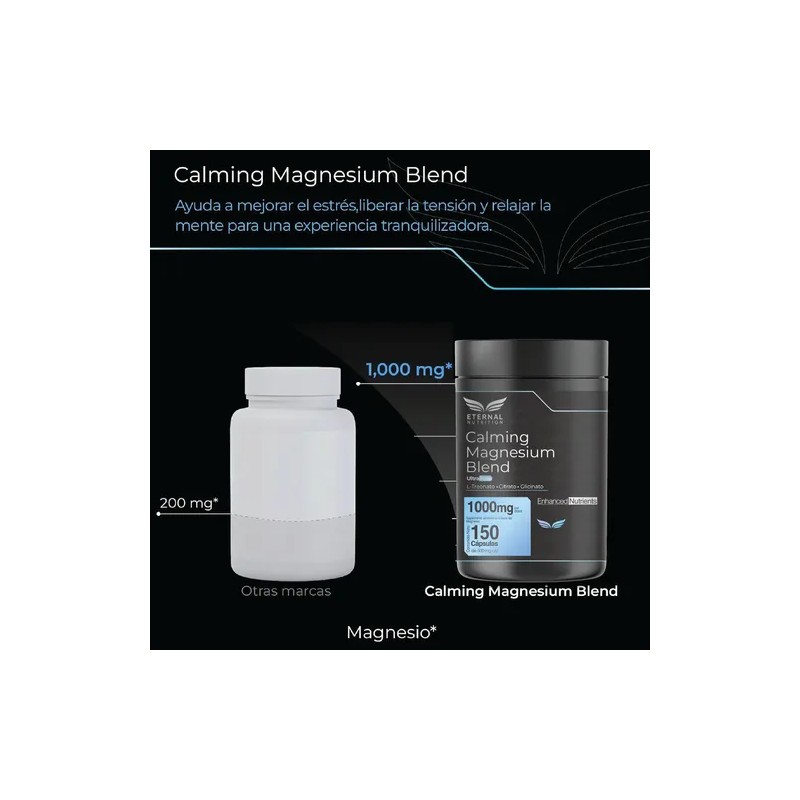 Eternal Nutrition Calming Blend Magnesio Quelado 150 Cápsulas Bisglicinato Citrato