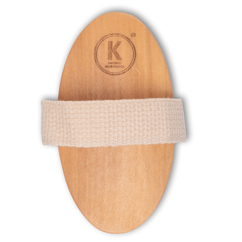 K-Pro Dry Brush Body Brush Natural Bristles - Cellulite Wood