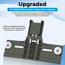Romalon Upgraded W10350375 Dishwasher Upper Rack Adjuster Parts 1.2in Dia Wheels W10712395 AP5957560 3516330 AP595756 fit for Kenmore 665 Whirlpool Dishwasher WDT750SAHZ0 WDT730PAHZ0 2 Pack