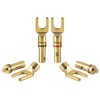 Poppstar 4x High-Quality Cable Lugs, Fork Plug for electrical connection