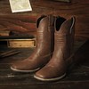 Platikly Cowboy Boots For Men - Mens Square Toe Brown