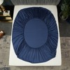 Luofanfei Fitted Sheet 180 x 200 cm, Blue Marine Box