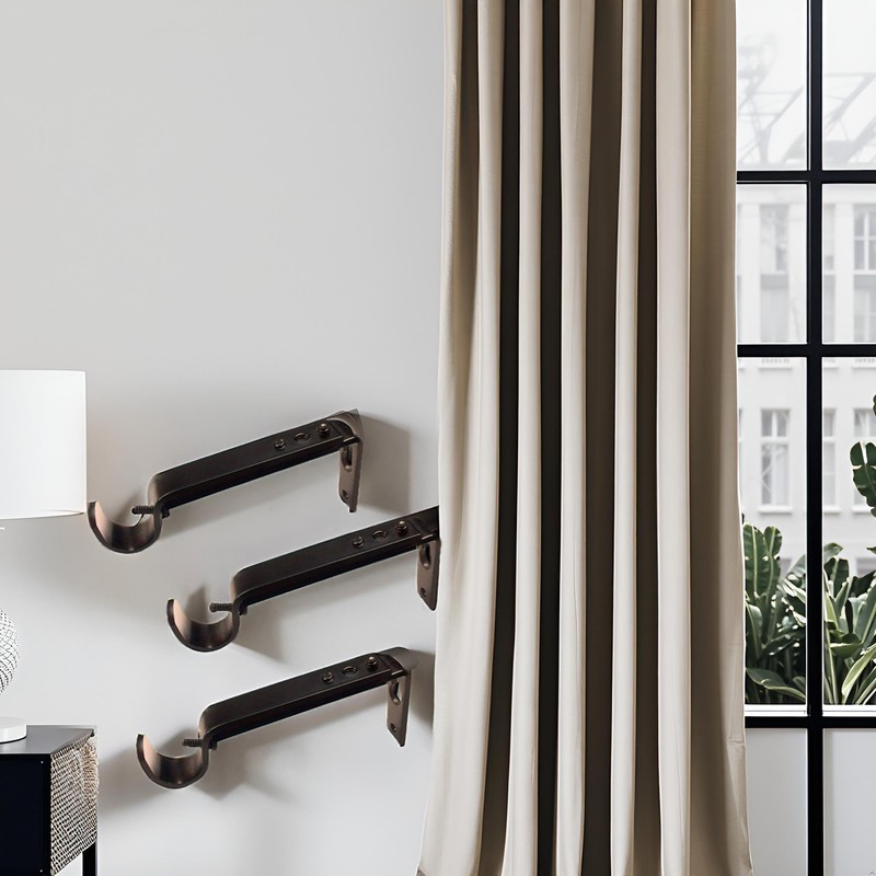Curtain Rod Brackets Heavy Duty Drapery Hardware Adjustable Rod Holders