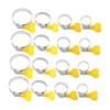 Outanaya 16pcs Adjustable Hose Clamps with Thumb Screw Stainless Steel