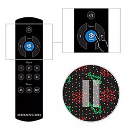 Starscape Red Green Snowflakkes & Trees Laser Projection Light Color LPL-901 Christmas