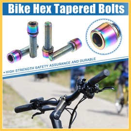 REPAIROCK Tapered Bolts Screws for MTB Bike Bicycle Stem Durable M5x20mm Socket Head Cap Bolts Screws Nuts Steel Assorted Color (Set of 20) Auto Replacement Parts