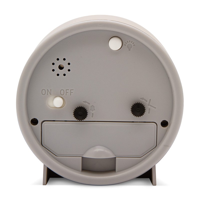 Acctim Gaby Small Analogue Contemporary Beside Alarm Clock Mocha