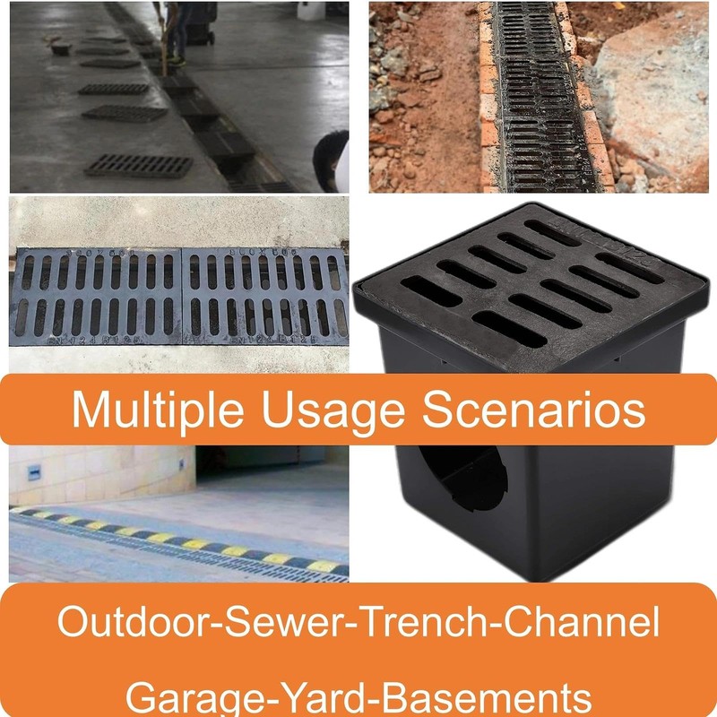 Cast Iron Drain Grate 12x12 in for NDS Catch Basin,